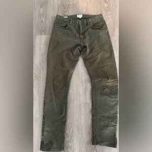 Todd Snyder Slim Fit 5-Pocket Chino in Olive 30x32